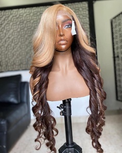 Sconto affare 12A grado Ombre scuro 99J colore profondo onda sciolta cuticola vergine allineato capelli umani 360 parrucche del merletto - Product Image 5