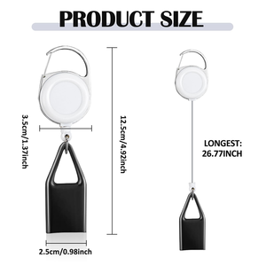 <b>Custom</b> Logo Smoking Accessories Premium Pull Out Retractable Keychain <b>Lighter</b> Holder Clip Key Chain <b>Lighter</b> Leash - Product Image 2