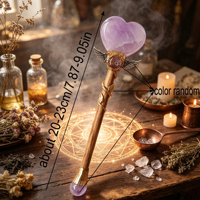Vente en gros usine : Cystère magique en cristal naturel brut, pointe d'améthyste, baguette magique, ornement en cristal de guérison, décoration d'autel domestique, cadeau