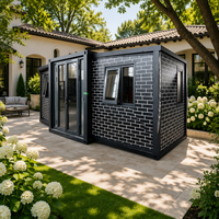 Maison conteneur extensible de 40 pieds avec salle de bain et cuisine, écologique, alimentée à l'énergie solaire, maison préfabriquée portable pour usage en villa ou parc