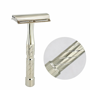 <strong>New</strong> Titanium Alloy Safety <strong>Razor</strong> Adjustable <strong>Double</strong> <strong>Edge</strong> <strong>Razor</strong> Safe For Teens Gentle Hypoallergenic 5 Replacement Blades - Product Image 2