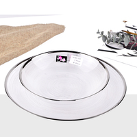 Assiettes de présentation en verre antique écologiques en gros pour la décoration de tables de mariage et de dîner – Assiettes de présentation en verre en gros