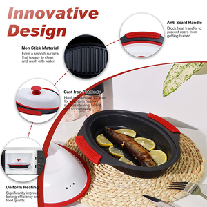 Multifunctional Microwave Oven-Compatible Miniature Nonstick <strong>Pan</strong> with Lid for Crispy <strong>Grilling</strong> &amp; <strong>Frying</strong> Recipes - Product Image 4
