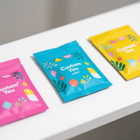 Sachet plat imprimé sur mesure à trois soudures, mat, de qualité alimentaire, pour cosmétiques, masques, poudres et emballages de produits chimiques quotidiens
