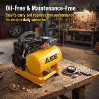 Compresseur d'air industriel intelligent sans huile à aimant permanent, 4L, mini portable, 1,5 CV, moteur en cuivre, 2850 tr/min