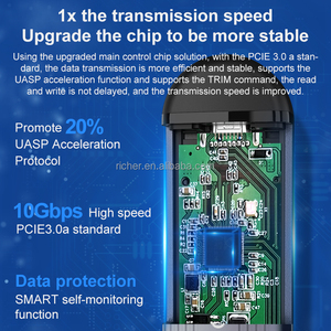 M2 USB 3.1 gen 3.2 <span class=keywords><strong>Type</strong></span> <span class=keywords><strong>C</strong></span> Nvme M.2 <span class=keywords><strong>SSD</strong></span> boîtier 10Gbps <span class=keywords><strong>SSD</strong></span> boîtier USB A/<span class=keywords><strong>C</strong></span> en ligne Thunderbolt 3 M.2 boîtier nvme externe - Product Image 4