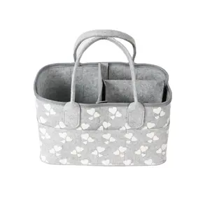 New Design felt baby diaper caddy basket organizer tote bag