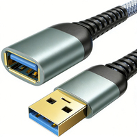 Kabel Ekstensi USB Male to Female Pabrik Kustom USB 3.2 3.0 5Gbps Transfer Data Tipe A Male to Female Kabel Ekstensi 1m 2m 3m