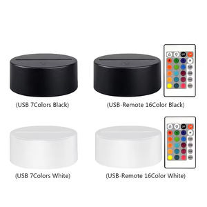 Acrylic <b>LED</b> Night <b>Light</b> Base Switch <b>Sensor</b> Modern 3D Design Wholesale for Bedroom Crafts Stained Glass UK Base AAA Battery Power - Product Image 2