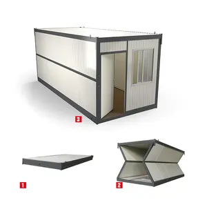 20ft 강철 구조물 접히는 생활 조립식 모듈 주택 쌓을수 있는 Foldable 콘테이너 집