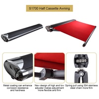 QINGYING auvent motorisé pliable 4m 5m 6m bras droit pliable électrique profilé aluminium rétractable cassette complète auvent