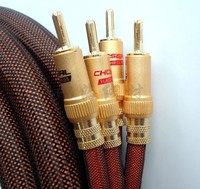 Chochoseal — câble pour haut-parleur hi-fi LB-5109 6N OCC, Audiophile, plaqué or 24K, prise banane, 2.5m, pas à monter (paire)