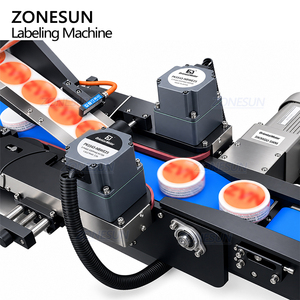 ZONESUN ZS-TB700D Étiqueteuse automatique à double tête pour bouteilles et bocaux ronds, machine d'étiquetage latéral enveloppant, pour surfaces plates supérieures et inférieures - Product Image 5
