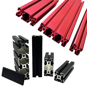 Profilé en alliage d'aluminium industriel anodisé noir Lang Le de haute qualité, série LE-8-4040, extrusion à rainure en T, découpe série 6000 - Product Image 1