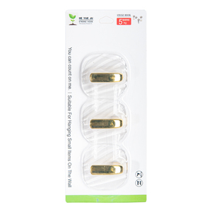 Crochet adhésif transparent en twill épaissi sans perçage, lot de 3, en plastique, adhérence forte, style moderne et épuré, fabriqué en Chine, sans fonctionnalité supplémentaire - Product Image 1