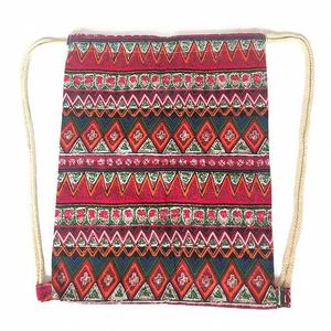 Hot Selling Large Size Casual Canvas Sports Drawstring Backpack for Women and Men <b>Bag</b> - Product Image 3