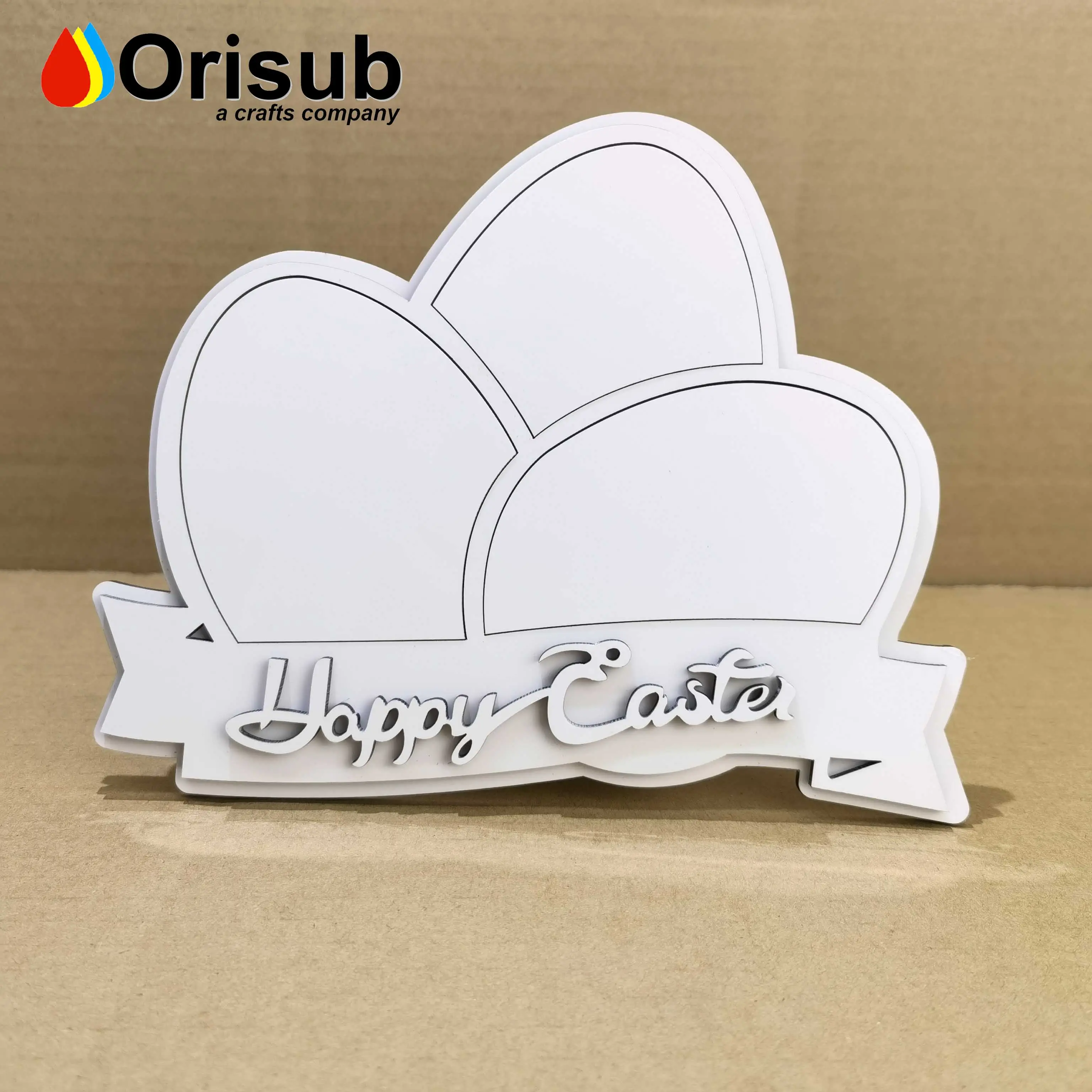 Personalisierte weiße einfarbige MDF Eier-Puzzles weiße Sublimations-Puzzles für Ostern