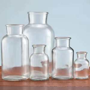 Flacon de réactif de <span class=keywords><strong>pharmacie</strong></span> en verre transparent de haute qualité, réutilisable avec bouchon en bois - Product Image 6