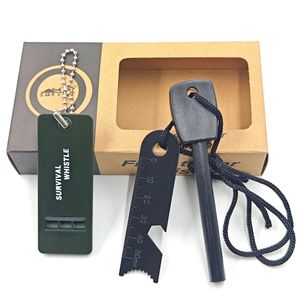 Sifflet de survie Hong Kong, allume-feu en métal, kit de survie pour le camping en plein air, règle de 50 mm, porte-clés - Product Image 1