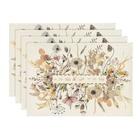 Fleurs sauvages feuilles Floral automne chemin de Table automne Thanksgiving cuisine à manger nappe maison fête Table tapis