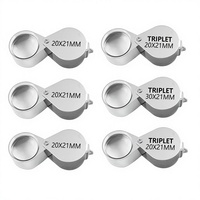 Chuda 1152 30X21 High-Magnification Metal Folding Portable Handheld 10x20 Glass Lens Jewelry Appraisal Magnifier