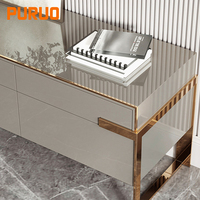 PURUO salle à manger design italien buffet armoire de luxe console en bois blanc table