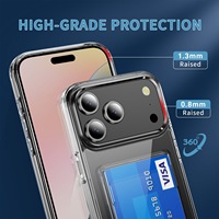 Coque de téléphone transparente en acrylique cristallin rigide pour iPhone 18 Pro Max 17 Air 16 15 14 13 12 11, anti-rayures, antichoc