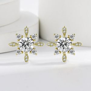Zonnebloem Zirkoon oorbellen voor vrouwen, volledig bezet met diamanten, super sprankelende briljante zirkoon achthoekige ster oorbellen - Product Image 4
