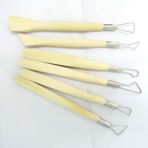 Set di strumenti per modellazione di modellazione di ceramiche in argilla a doppia estremità in argilla con manico in legno acciaio inossidabile altri materiali artistici - Product Image 3