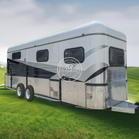 Remorque de camping-car importée de Chine, remorque pour 4 chevaux, type à chargement oblique, norme australienne, remorque de luxe pour chevaux
