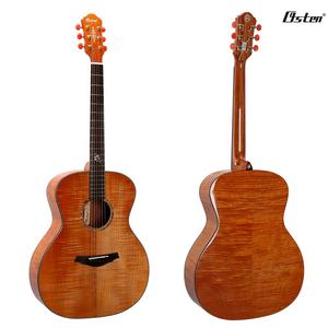 กีตาร์โปร่งทรงกลม 40 นิ้ว ไม้แท้ 20 เฟรต ด้านหลังและด้านข้างทำจากไม้โอคูเม่<span class=keywords><strong>ลาย</strong></span><span class=keywords><strong>เสือ</strong></span> เคลือบเงา ขายตรงจากโรงงานจีน - Product Image 2