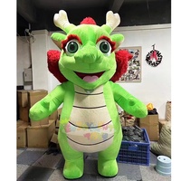 Costume de mascotte de dragon d'animal gonflable en peluche de dragon de nouvel an chinois professionnel personnalisé pour des activités de célébration