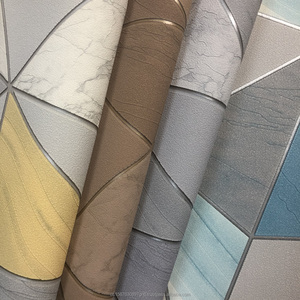 Papel pintado adhesivo diseño geométrico papel pintado espuma gamuza decoración de pared rollos de papel - Product Image 4