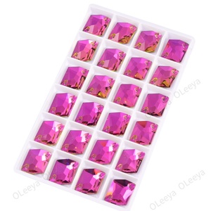 Strass à coudre en verre 5A de haute qualité, forme cosmique, toutes tailles, couleur cristal AB, pour vêtements et DIY, de l'usine Oleeya - Product Image 4