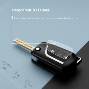 Housse de clé de voiture compatible avec les clés Toyota pour Camry RAV4 Chr Corolla <span class=keywords><strong>IM</strong></span>, protection de clé de voiture argentée, accessoires - Product Image 4