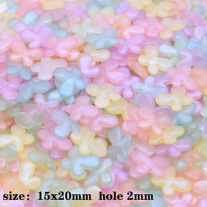 <span class=keywords><strong>AB</strong></span> – perles acryliques de couleur gelée, trèfle étoile rond, perles d'espacement amples pour la fabrication de bijoux, bricolage, Bracelet, collier - Product Image 4