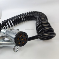 Nuevo Cable Espiral de Extensión para Remolque de Alta Resistencia, 7 Pines, 24V, Conector de Cableado Eléctrico de Cobre Electrolítico