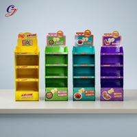Carton CYJ recyclable de taille personnalisable présentoir publicitaire étagère en papier de supermarché gondole pour snack Pringles Crisp