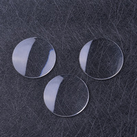 Loupe en plastique double convexe et concave Lentille plate transparente pour microscope en acrylique Jouet éducatif