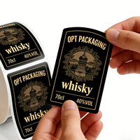 Étiquette personnalisée pour bouteille de whisky, autocollant adhésif premium pour bouteille de liqueur en verre, pour distillerie, marque haut de gamme PT