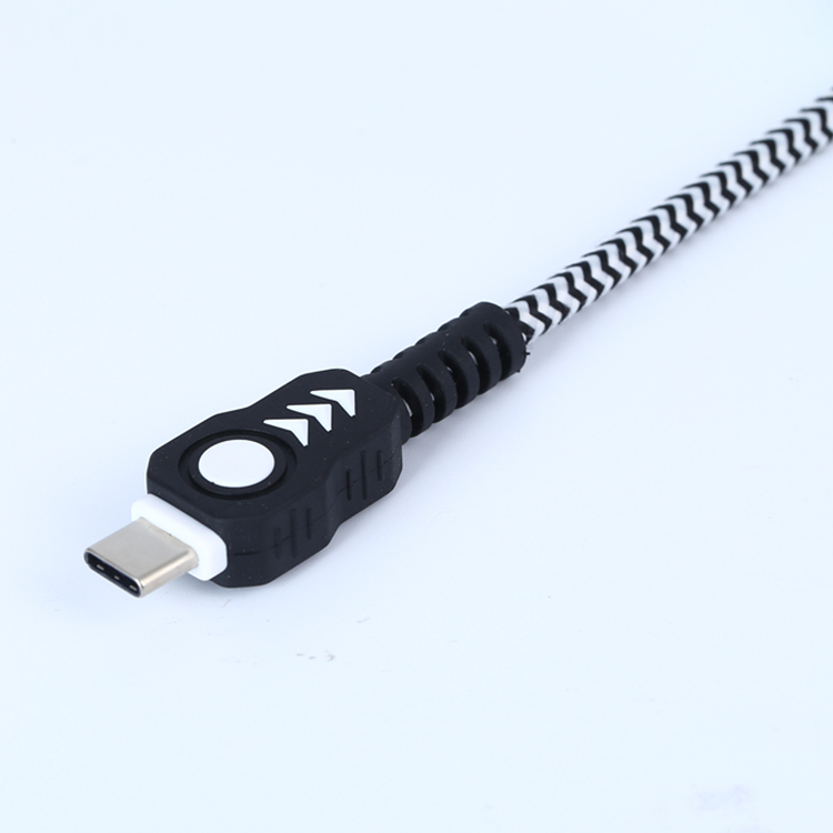 Pescado hilo de seda trenzado dos modo de Color USB un macho A tipo-C macho USB2.0 tipo-C de datos cable