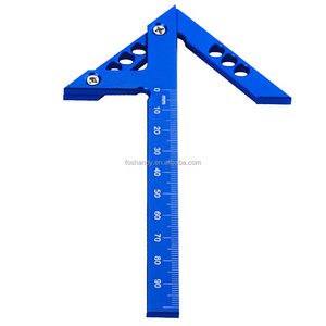 Regla <span class=keywords><strong>Triangular</strong></span> de ángulo recto de aleación de aluminio personalizable DIY Centro de carpintería marcado herramienta de medida de tracción soporte ODM - Product Image 4