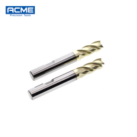 Fraise à queue carrée en carbure de tungstène HRC65, fabriquée en usine, revêtement NaNo-PVD haute vitesse, OEM, à 2/4 dents, avec rayon d'angle, pour fraisage