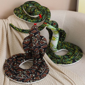 Juguete de peluche personalizado de fábrica, simulación de serpiente, pitón manchado, figura de acción, Animal de peluche, muñeco Cobra, accesorios de broma, juguetes para niños - Product Image 6