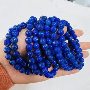 Bracelet en perles extensibles polies en <span class=keywords><strong>Lapis</strong></span> <span class=keywords><strong>Lazuli</strong></span> naturel de haute qualité de 8mm avec énergie de cristal de guérison bricolage - Product Image 1