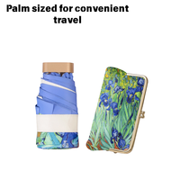 Nouveau sac à main pliable de style peinture à l'huile, accessoires polyvalents et élégants pour parapluies