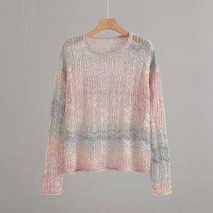 Maglione da <span class=keywords><strong>donna</strong></span> con Logo personalizzato maglieria primavera maglione girocollo di <span class=keywords><strong>lino</strong></span> a girocollo alla moda lavorato a <span class=keywords><strong>maglia</strong></span> - Product Image 1