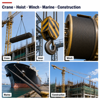Câble en acier compacté 35x7 35W*K7 anti-rotation pour grue à tour, grue sur chenilles, palan
