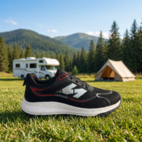 Baskets de sport unisexes en PU noir à lacets, chaussures de marche décontractées, chaussures d'entraînement, expédition aléatoire, baskets de sport unisexes en PU noir L
