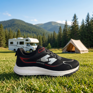 Zapatillas Deportivas Negras de PU Unisex con Cordones, Calzado Casual para Caminar y Entrenar, Envío Aleatorio, Talla L - Product Image 5